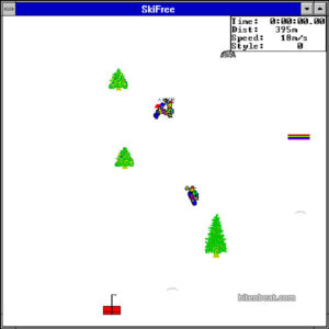 SkiFree from Windows 98