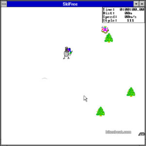 SkiFree from Windows 98