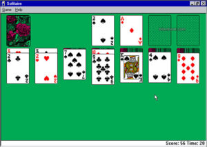 Solitaire from Windows 98