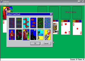 Solitaire from Windows 98