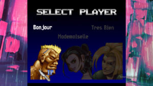 The player selection screen from Gourmet Warriors.