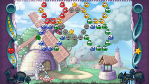 A gameplay screen from Doughlings in an early level.