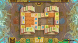 A random stage from Legendary Mahjong with numbered tiles.