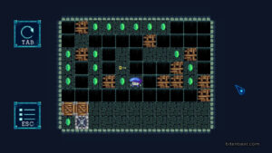 A puzzle from the game Mushroom Quest, with a key in the center.