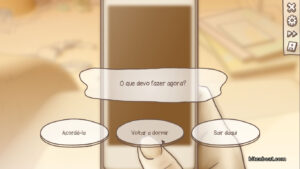 A moment where you can make a choice in One Night Stand.