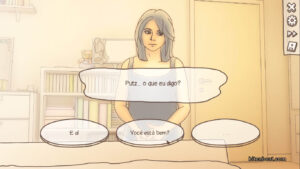 A moment where you can talk to the mysterious woman in One Night Stand.