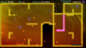 A rectangular trail is being drawn on the right side of the stage.