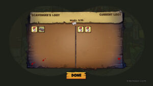 The inventory screen from Scheming Through the Zombie Apocalypse: The Beginning.