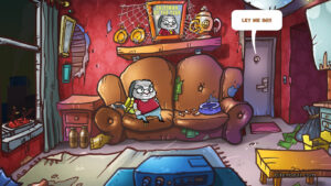 The main character in his house.