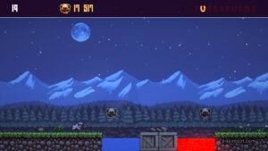 A pug from Turbo Pug DX is running through the night.