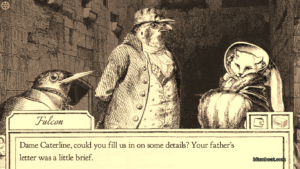 Jayjay Falcon chatting to Dame Caterline.