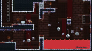 A stage with lava in Death Fungeon.