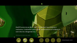 A dialogue between two mantis in Don't Make Love.