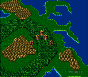 Map view from Final Fantasy IV.