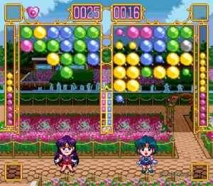 Sailor Mars versus Sailor Mercury in Fuwa Fuwa Panic.