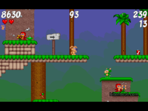 The protagonist is surrounded by enemies.