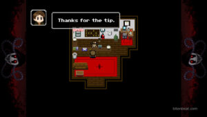 A guy from a store thanking someone for the tip.