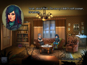 Kathy talking to her grandma.