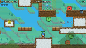 A stage with a green background in MagiCat.