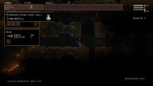 The description of a wand in Noita.