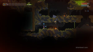 Gameplay footage from Noita.