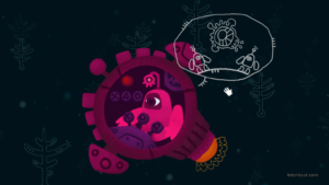 The protagonist from One Eyed Kutkh in his spaceship.