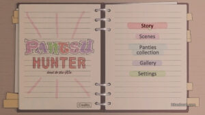 Main menu screen in Pantsu Hunter: Back to the 90s.