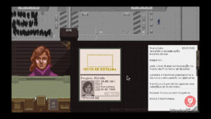 Gameplay footage from Papers, Please.