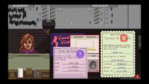 Gameplay footage from Papers, Please.