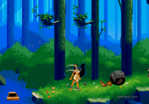 Pocahontas receiving the squirrel ability.