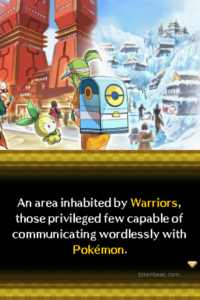 A cutscene from Pokémon Conquest.