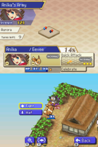 The protagonist's turn in Pokémon Conquest.