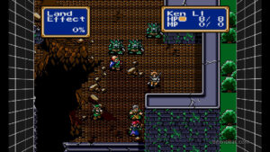 A battle scene from Shining Force.