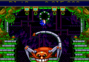 The first boss in Sonic Spinball.