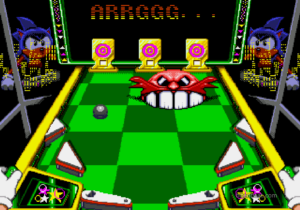 A bonus stage in Sonic Spinball.