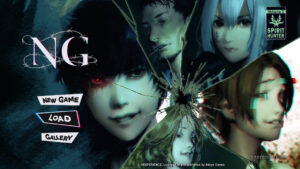 Main menu screen from Spirit Hunter: NG.