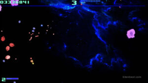 Gameplay footage from Super Asteroids.