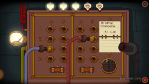 A puzzle scene from The Adventures of Bertram Fiddle: Episode 2.