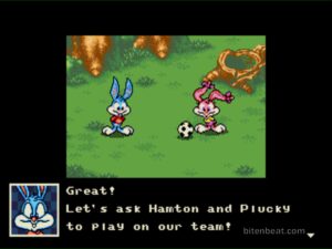 A scene from story mode in Tiny Toon Adventures: ACME All-Stars.