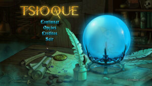Main menu screen from Tsioque.