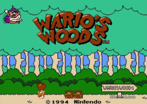 Intro screen in Wario's Wood.