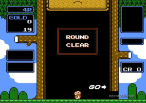Round clear screen in Wario's Wood.