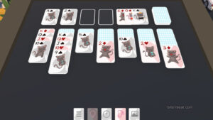 A match with a cat deck in Buddy and Lucky Solitaire.