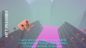 Gameplay footage from Buttlympics: Explosive Diarrhea Pole Vaulting.