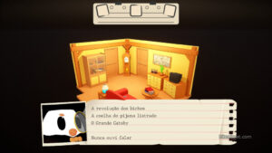 Gameplay footage from Chicken Holmes – The Mystery of Bartolomeu.