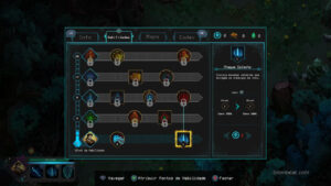 The ability tree from Children of Morta.