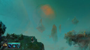 A mountain peak in Children of Morta.