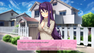 Gameplay footage from Doki Doki Literature Club Plus!.
