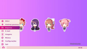The VM desktop in Doki Doki Literature Club Plus!.