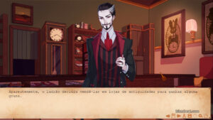 A dialogue with a man in Edge of Reality.